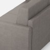 Design bank 3 zitplaatsen 198cm in moderne gestoffeerde stof Karay 180 