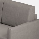 Designbank 3-zits 198cm in modern gestoffeerd textiel Karay 180 