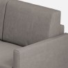 Designbank 3-zits 198cm in modern gestoffeerd textiel Karay 180 