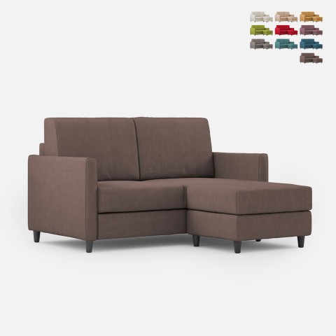 Moderne stoffen 2-zitsbank 158 cm met voetenbank Karay 140P Aanbieding