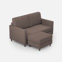 Moderne stoffen 2-zitsbank 158 cm met voetenbank Karay 140P 