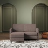 Moderne stoffen 2-zitsbank 158 cm met voetenbank Karay 140P 
