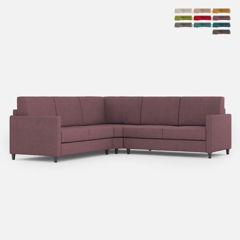 Moderne design hoekbank 5 zitplaatsen in stof 241x241cm Karay 14AG Aanbieding