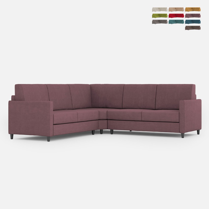Moderne design hoekbank 5 zitplaatsen in stof 241x241cm Karay 14AG Aanbieding Moderne design hoekbank 5 zitplaatsen in stof 241x241cm Karay 14AG Aanbieding