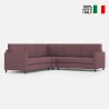 Moderne design hoekbank 5 zitplaatsen in stof 241x241cm Karay 14AG 