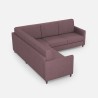 Moderne design hoekbank 5 zitplaatsen in stof 241x241cm Karay 14AG 