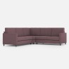 Moderne design hoekbank 5 zitplaatsen in stof 241x241cm Karay 14AG 