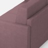 Moderne design hoekbank 5 zitplaatsen in stof 241x241cm Karay 14AG 