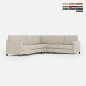 Moderne hoekbank 6-zits 281x221cm in stof Karay 18AG Aanbieding