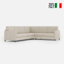 Moderne hoekbank 6-zits 281x221cm in stof Karay 18AG 