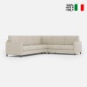 Moderne hoekbank 6-zits 281x221cm in stof Karay 18AG 