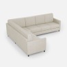 Moderne hoekbank 6-zits 281x221cm in stof Karay 18AG 