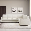 Moderne hoekbank 6-zits 281x221cm in stof Karay 18AG 