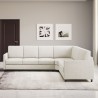 Moderne hoekbank 6-zits 281x221cm in stof Karay 18AG 