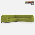 Grote hoekbank in stof 7-zits 281x281 cm Karay 218AG Aanbieding