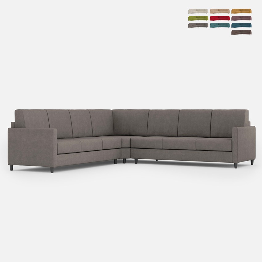 Grote hoekbank in stof 7-zits 281x281 cm Karay 218AG Aanbod