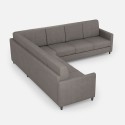 Grote hoekbank in stof 7-zits 281x281 cm Karay 218AG 