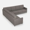 Grote hoekbank in stof 7-zits 281x281 cm Karay 218AG 