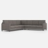 Grote hoekbank in stof 7-zits 281x281 cm Karay 218AG 