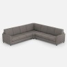 Grote hoekbank in stof 7-zits 281x281 cm Karay 218AG 