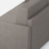 Grote hoekbank in stof 7-zits 281x281 cm Karay 218AG 