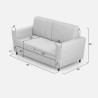 Moderne 2-zitsbank met stoffen bekleding 172cm Yasel 140 