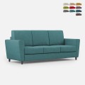 Elegante moderne 3-zits bank in stof 212cm Yasel 180 Aanbieding