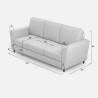 Elegante moderne 3-zits bank in stof 212cm Yasel 180 