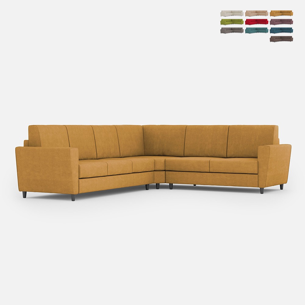 Moderne hoekbank 6-zits stof 288x248cm Yasel 18AG
