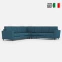 Moderne grote hoekbank in stof 7-zits 288x288cm Yasel 218AG 