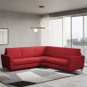 Hoekbank 5-zits 248x248cm in gestoffeerde stof Yasel 14AG Afmetingen