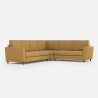 Moderne hoekbank 6-zits stof 288x248cm Yasel 18AG 