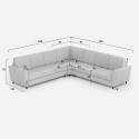 Moderne grote hoekbank in stof 7-zits 288x288cm Yasel 218AG 