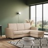 Moderne stoffen 3-zits bank 212cm met poef voetenbank Yasel 180P Afmetingen