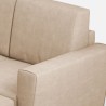 Moderne stoffen 3-zits bank 212cm met poef voetenbank Yasel 180P 