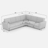 Moderne hoekbank 6-zits stof 288x248cm Yasel 18AG 