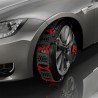 Universele sneeuwkettingen goedgekeurd voor niet-kettingbare auto's R13-24'' Modula Plastic Voorraad