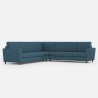 Moderne grote hoekbank in stof 7-zits 288x288cm Yasel 218AG 