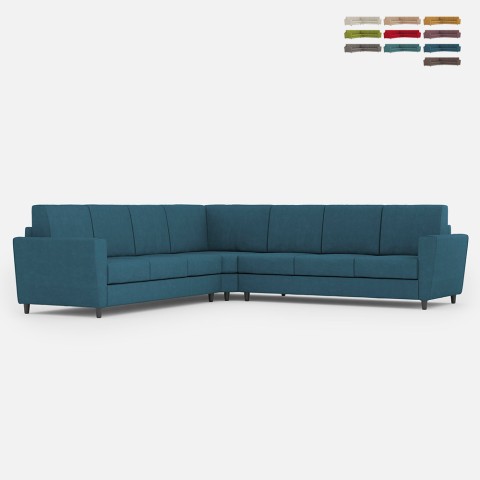 Moderne grote hoekbank in stof 7-zits 288x288cm Yasel 218AG Aanbieding