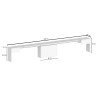 Uitschuifbare bank 66-290cm voor eettafel console Pratika A 