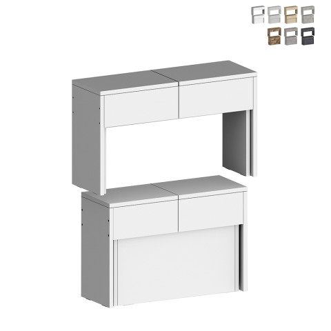 Set van 2 uitschuifbare banken 66-290cm voor eettafel Pratika A + B Aanbieding