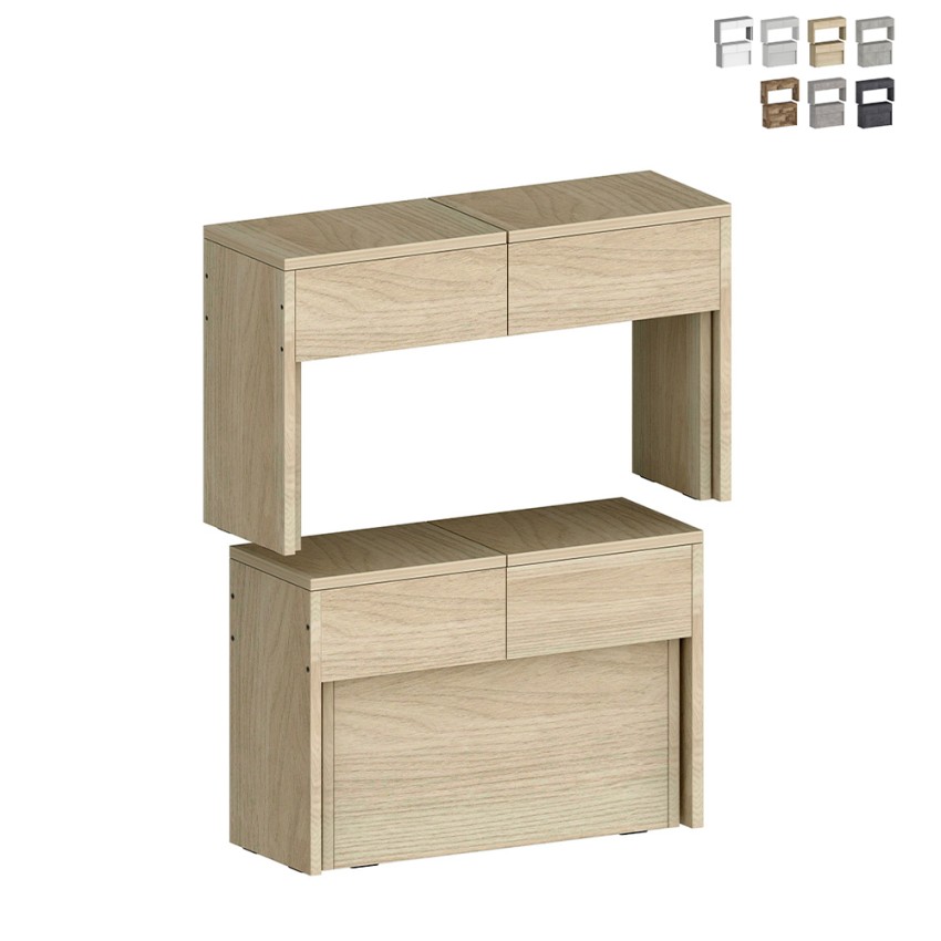 Set van 2 uitschuifbare banken 66-290cm voor eettafel Pratika A + B Verkoop Set van 2 uitschuifbare banken 66-290cm voor eettafel Pratika A + B Verkoop