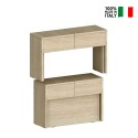 Set van 2 uitschuifbare banken 66-290cm voor eettafel Pratika A + B 