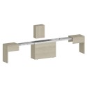 Set van 2 uitschuifbare banken 66-290cm voor eettafel Pratika A + B 