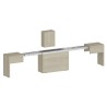 Set van 2 uitschuifbare banken 66-290cm voor eettafel Pratika A + B 