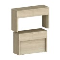 Set van 2 uitschuifbare banken 66-290cm voor eettafel Pratika A + B 