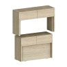 Set van 2 uitschuifbare banken 66-290cm voor eettafel Pratika A + B 