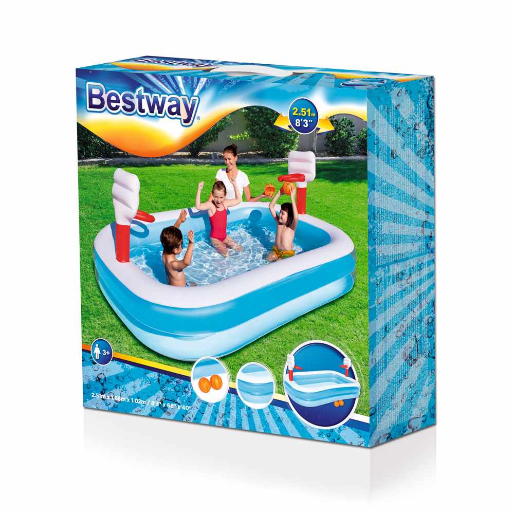 Opblaasbaar zwembad voor kinderen Bestway 54122 Basketbal