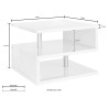 Moderne elegante salontafel met 2 planken Zeta 55 