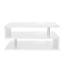 Moderne rechthoekige salontafel 90x55cm 2 planken Zeta 90 Aankoop